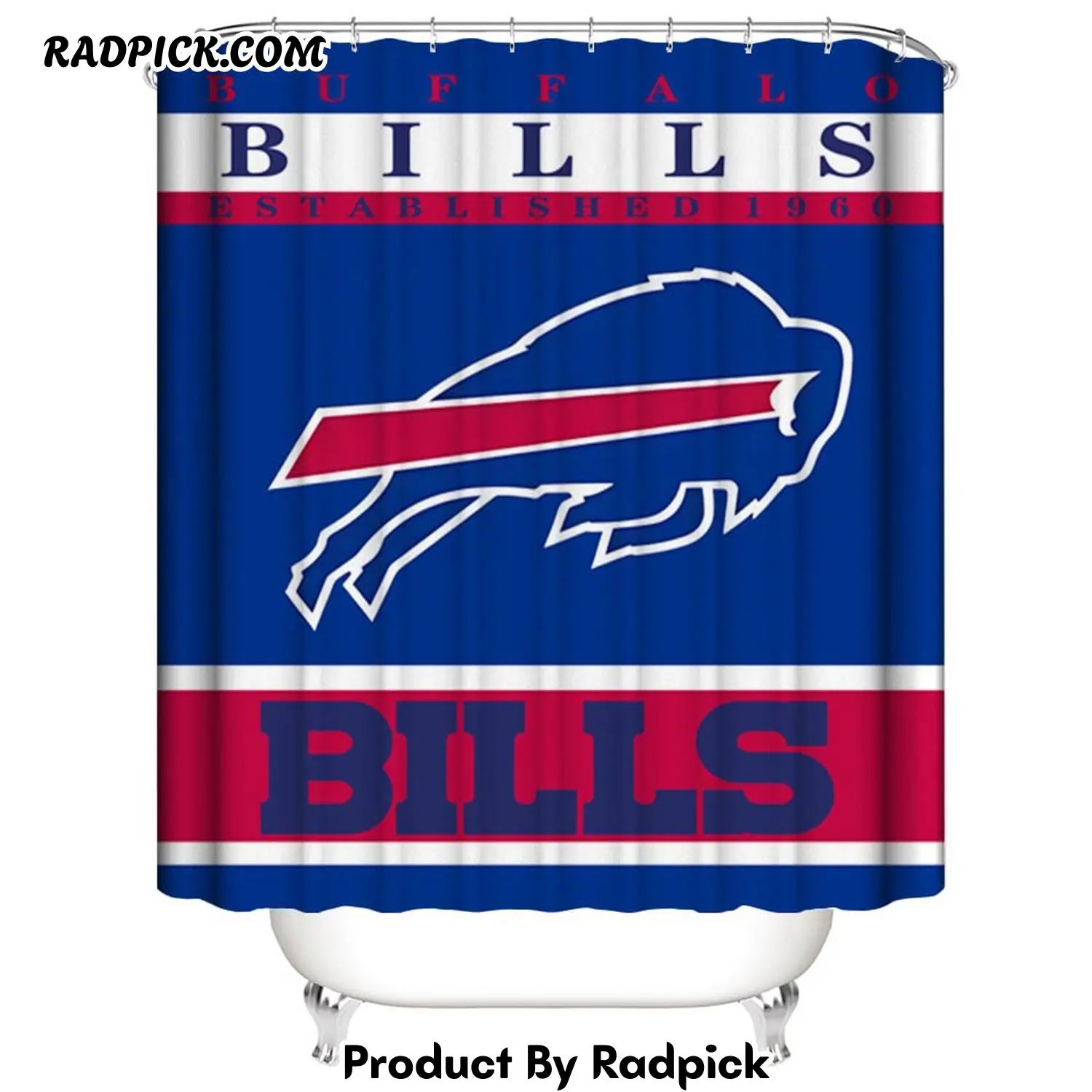 Football team flag buffalo bills shower curtain rp387921